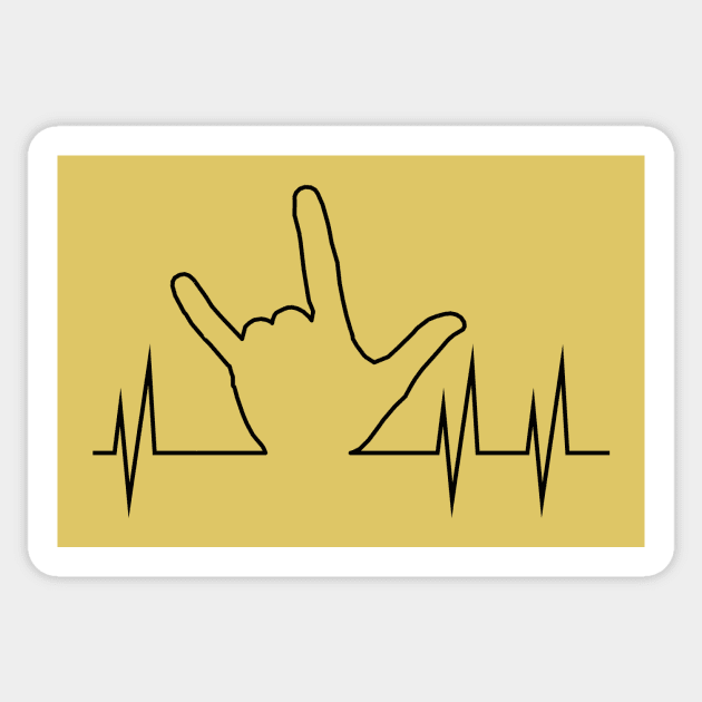 Heart beat Sticker by wael store